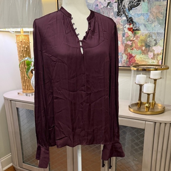 PAIGE Tops - Paige Silky Elegant Plum Blouse Large
